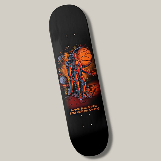 Name oder Text hinzufügen - Lion Astronaut SK8 Spa Skateboard (Von Creator hochgeladen)