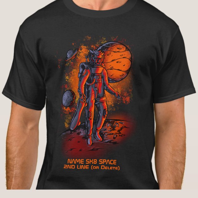 Name oder Text hinzufügen - Lion Astronaut SK8 Spa T-Shirt (Von Creator hochgeladen)