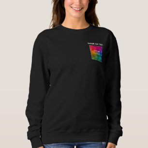 Name oder Text hinzufügen Logo auf Schwarz hinzufü Sweatshirt