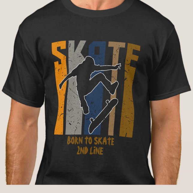 Name oder Text hinzufügen - SKATE-Skateboarder T-Shirt (Von Creator hochgeladen)