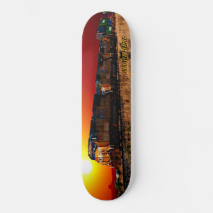 Name oder Text hinzufügen: Sunset Diesel Lokomoti Skateboard