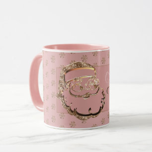 Name-Olivia WeihnachtsTassen-niedliches Sankt-Rosa Tasse