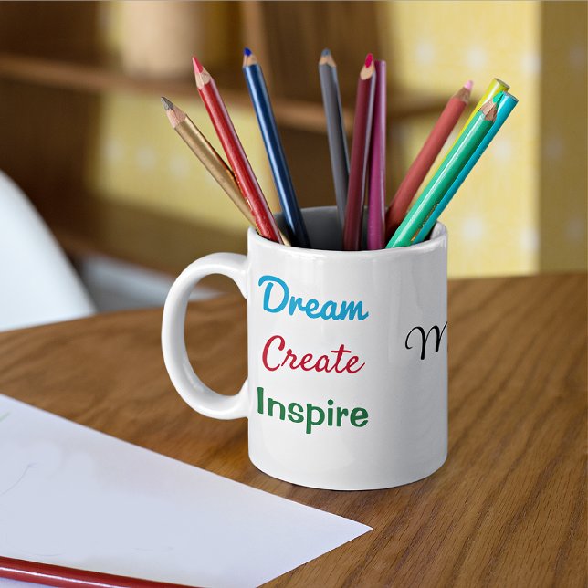 Name on Dream Create Inspirier 11oz Kaffeetasse (Von Creator hochgeladen)