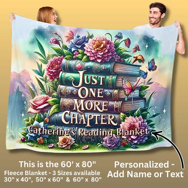 Name One More Chapter Reading Blanket Books Flower Fleecedecke (Von Creator hochgeladen)