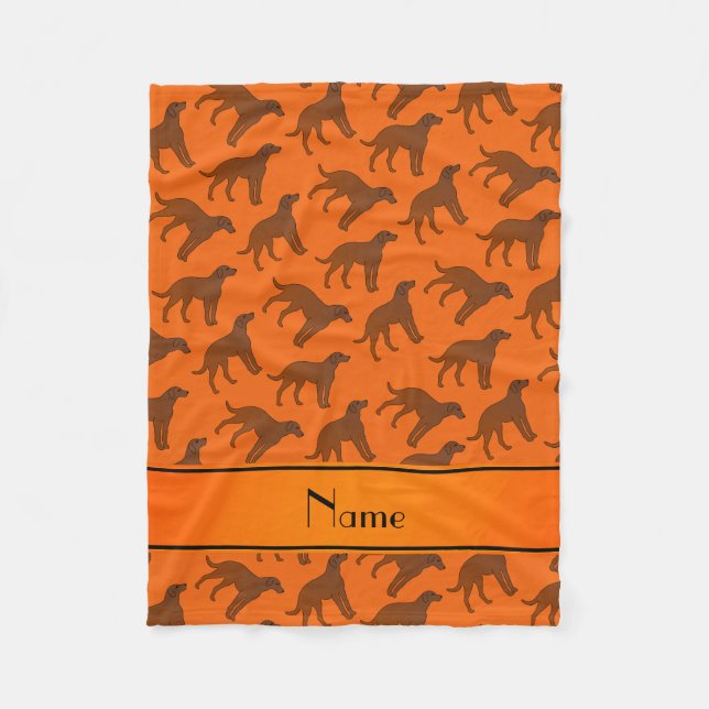 Name orange Chesapeake Bay Retrieve Hunde Fleecedecke (Vorderseite)
