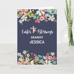 Name-Ostern-Segen von gestiegenem Christus Karte