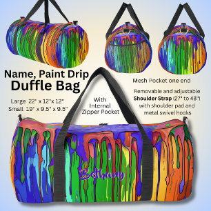 Name Paint Tropfens Blue Green Orange hinzufügen Duffle Bag