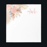 Name Pampas Grass Floral Notizblock<br><div class="desc">Dieses stilvolle Notizblock ist mit Aquarellgras,  Eukalyptus,  Blume und getrockneten Blätter dekoriert. Einfach anpassbar. Weil wir unsere Kunstwerke erstellen,  werden Sie dieses exakte Bild von anderen Designern nicht finden. Original Wasserfarbe © Michele Davies.</div>