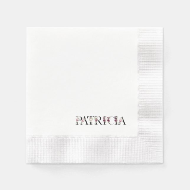 Name Patricia Serviette (Vorderseite)