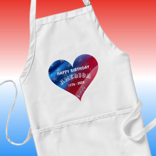 Name Patriotisches Herz Alles Gute zum Geburtst Schürze