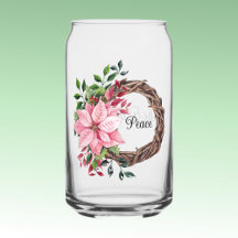Name, Peace Pink Poinsettia Kranz 16oz