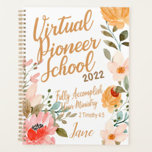 Name Personalisiert JW Pioneer Service School 2022 Planer