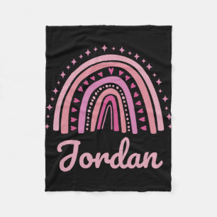 Name Personalisiert Lustig Frauen Rosa Regenbogen Fleecedecke