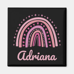 Name Personalisiert Lustig Frauen Rosa Regenbogen  Magnet