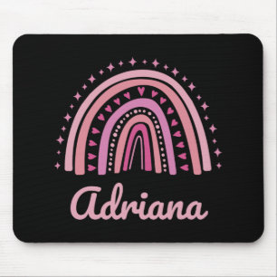 Name Personalisiert Lustig Frauen Rosa Regenbogen Mousepad