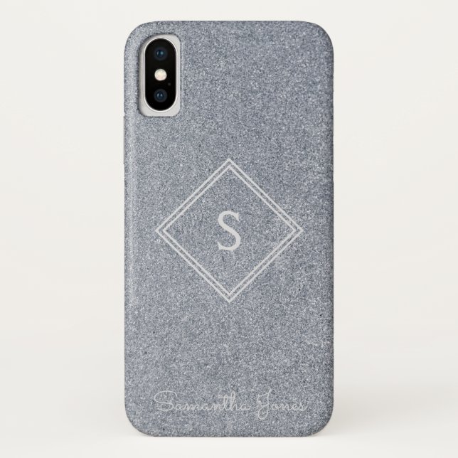 Name Personalisiert Moderner Eleganter Glitzer hin Case-Mate iPhone Hülle (Rückseite)