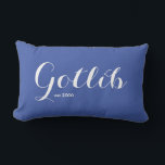 Name Personalisiert Pillow Lendenkissen<br><div class="desc">Unser Lumbalkissen ist ein perfektes Geschenk für Ihre Lieblingsfamilie oder Ihr Paar. Personalisieren Sie mit dem Nachnamen Ihrer Wahl und teilen Sie uns. Danke,  dass du vorbeigekommen bist! Donna</div>