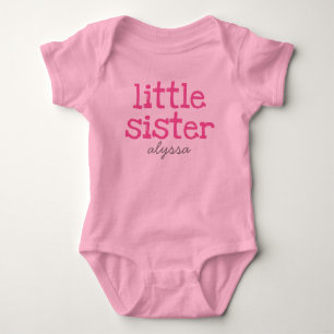 Name Personalisiert rosa Text Kleine Markierung hi Baby Strampler