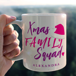 Name personalisiert rosa Weihnachtsschrift Kaffeetasse