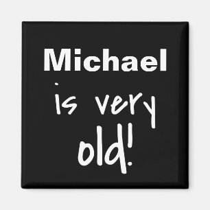 Name Personalisierte alte Wörter Black Birthday Ga Magnet