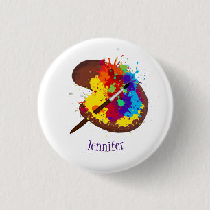Name-personalisierte Künstler-Maler-Kunst Button