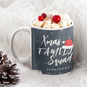 Name personalisierte Weihnachtsfamiliengestalt Kaffeetasse