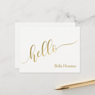 Name Personalisiertes "Hello"-Script Postkarte