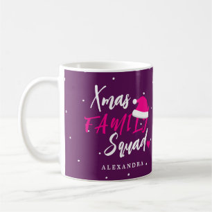 Name personalisiertes Weihnachten Familien-Squad-S Kaffeetasse