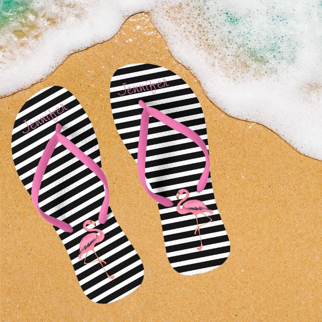 Name Pink Flamingo anpassen Flip Flops (Customized Pink Flamingo Flip Flops)