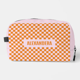 Name Pink Orange Bachelorette Bridesmaid Waschbeutel