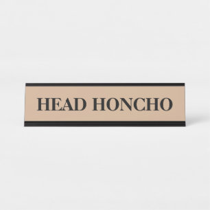 Name Plakat des Boss Head Honcho Desk Schreibtischnamensplakette