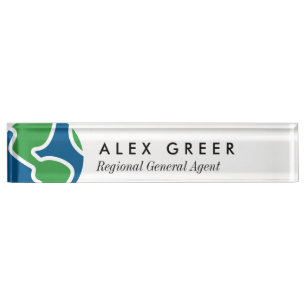 Name Plakat für den globalen Lebensmittelladen Namensplakette