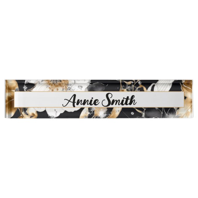 Name Plate für den Schreibtisch Hope Floral (WM100 Namensplakette (Vorderseite)