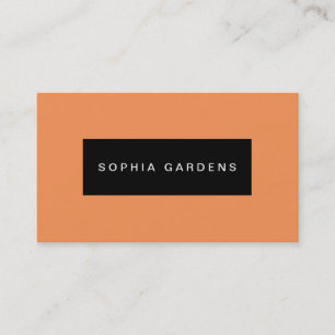 Name Plate - Schwarz auf Orange f79256 Visitenkarte