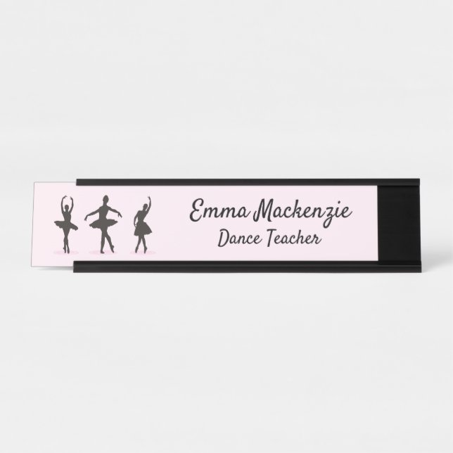 Name Plate Station für Ballet Dancer Schreibtischnamensplakette (Vorderseite )