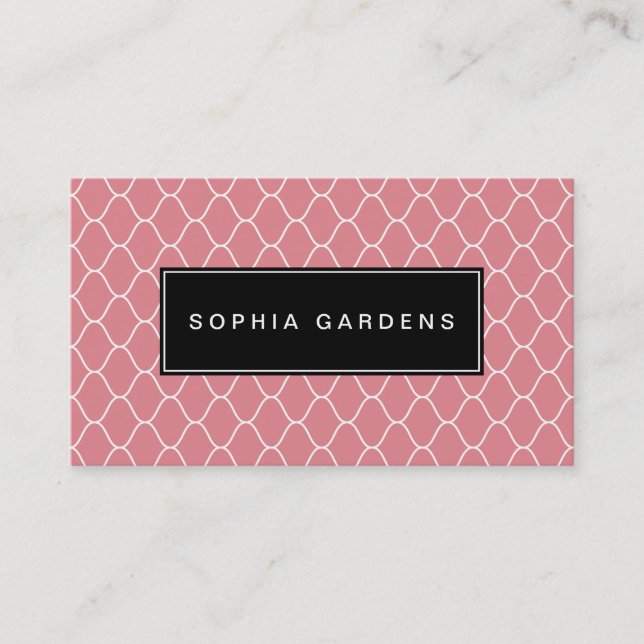 Name Plate v2 - Amime Pattern - Pink e3868f Visitenkarte (Vorderseite)