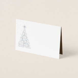 Name Platzkarte SLVR Foiled Christmas Tree & Stars Folienkarte