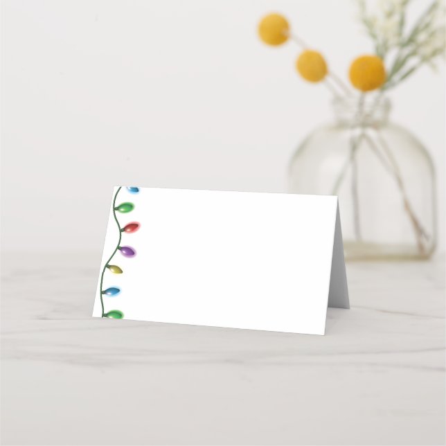 Name Platzkarte Weihnachtsleuchten (Vorderseite)