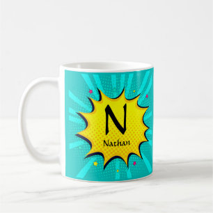 Name, Pop Art ändern - M N O P Q Kaffeetasse