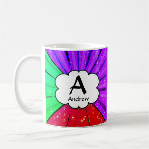 Name, Pop Art Cloud ändern - A B C D E Kaffeetasse