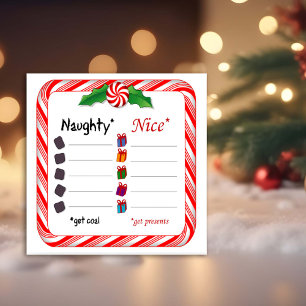 Name Poster. Naughty oder Nice Fotodruck