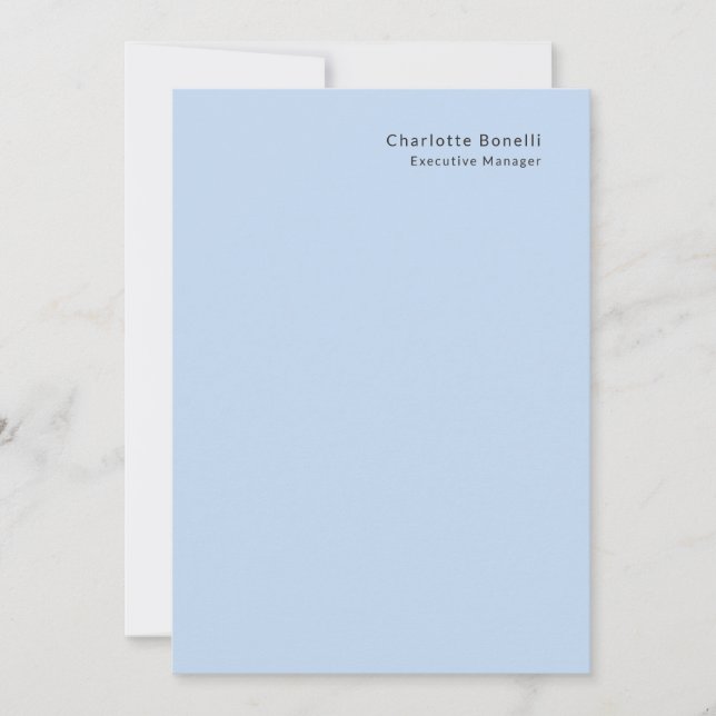 Name Professionell Modern Minimalistisch Blau  (Vorderseite)