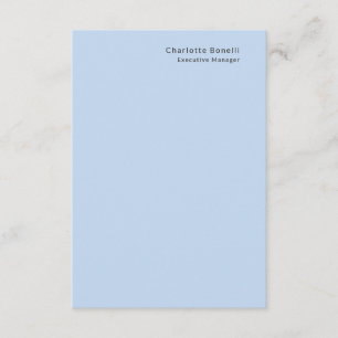Name Professionell Modern Minimalistisch Blau  Begleitkarte