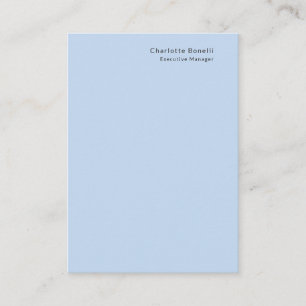 Name Professionell Modern Minimalistisch Blau Begleitkarte