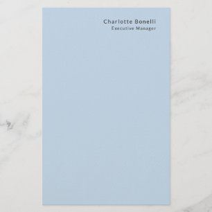 Name Professionell Modern Minimalistisch Blau  Briefpapier