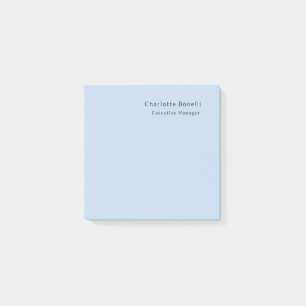 Name Professionell Modern Minimalistisch Blau Post-it Klebezettel