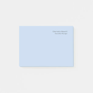 Name Professionell Modern Minimalistisch Blau Post-it Klebezettel
