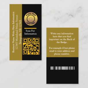 Name QR Code Bar Code Visitenkarte