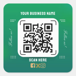 Name qr quadratischer aufkleber