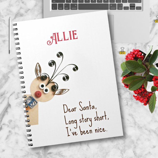 Name: Quill Reindeer Peeking Holiday Planner Notizblock (Von Creator hochgeladen)